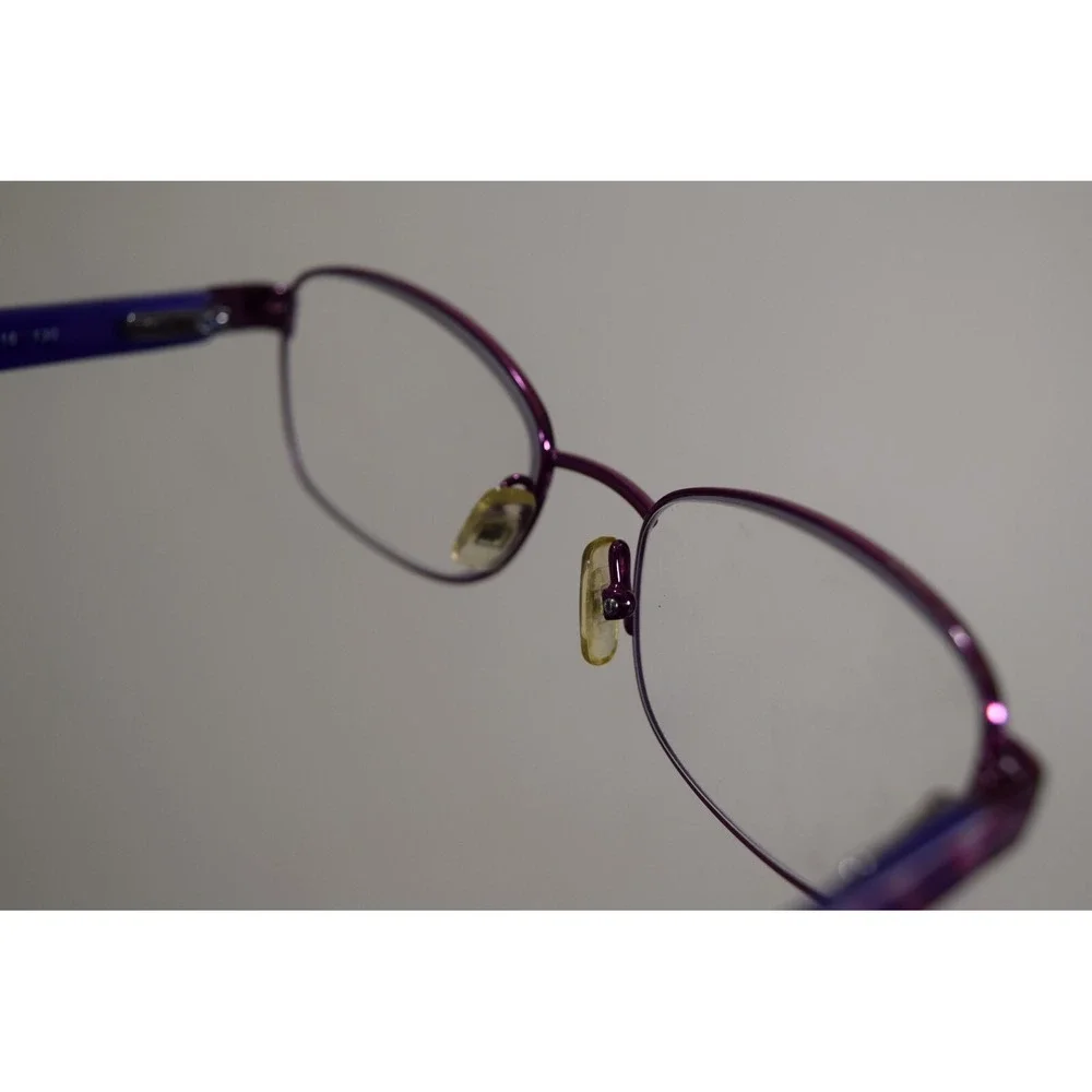 Marchon NYC Marissa Junior 664 Rectangle Purple Red Hearts Eyeglasses 47 16 130